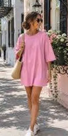 Pomander Place T-Shirt Dress Womens Pink XS/S thumbnail 1