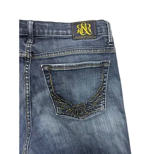 Rock & Republic Women Size 12 Bootcut Blue Jeans Medium Wash Embellished Pockets thumbnail 10