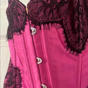 ADORE ME MAHOGANY LACE CORSET Size Medium Mean Girls thumbnail 3