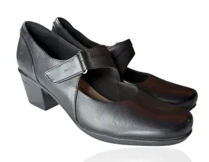 Clarks Collection Women's 8.5 Emslie‎ Lulin Mary Jane Pumps Black Comfort Heels thumbnail 1