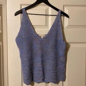 It’s Our Time woven knit scalloped edge tank thumbnail 1