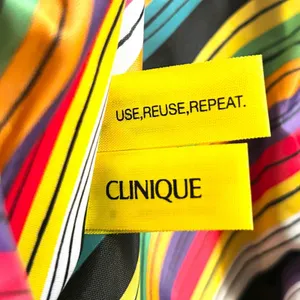 Clinique x Donald Tote Bag Reversible Purple Striped Designer Beach Reusable NEW thumbnail 7