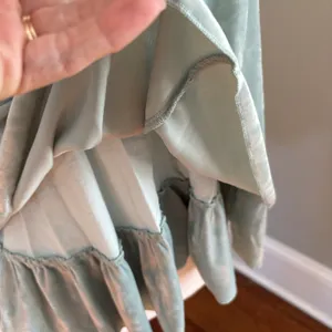 Aerie Mint Green Crushed Velvet Tank with Ruffle Hem Size Medium Fairy Cottage thumbnail 3