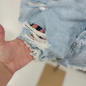 PacSun distressed button fly vintage high rise denim shorts size 30 100% cotton thumbnail 7