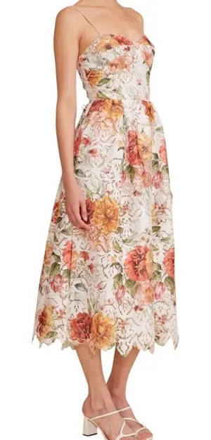 Lucy Paris Floral Print Midi Dress(Size XS) thumbnail 1