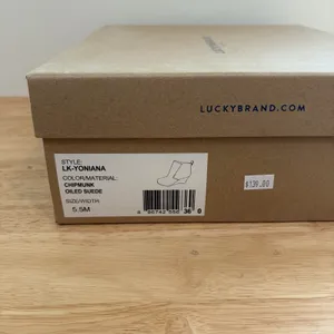 Lucky Brand Suede Wedge Ankle Booties LK- YONIANA‎ Chipmunk Brown 5.5M Capsule thumbnail 3
