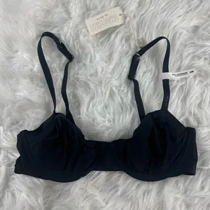 Aerie Smoothez Mesh Full Coverage Unlined Bra Black 34B thumbnail 2