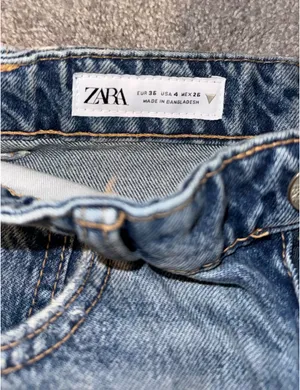 ZARA Jean Shorts High-Waisted Denim thumbnail 2