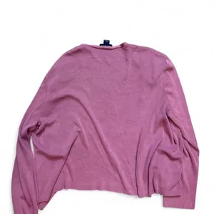 Ann Taylor 100% Silk Open Front Cardigan Sweater Mauve Pink XL thumbnail 5