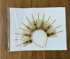 NIP New Goddess Crown Headband Sunburst Halo Day of the Dead Costume thumbnail 1
