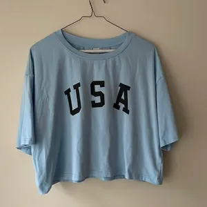 Cropped boxy tee shirt size L Blue Size L thumbnail 1