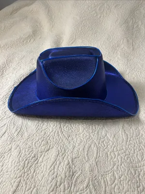 Shimmering Royal Blue Cowboy Hat for Women thumbnail 4