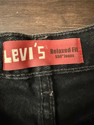Levi's Black Distressed Frayed Hem Denim Shorts thumbnail 3