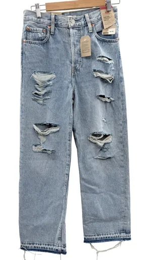 Levis NWT Ribcage Straight Ankle Jeans‎ Women's 28x27 High Rise Distressed thumbnail 1