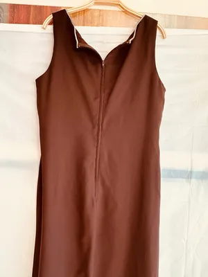 Onyx Nite Brown Sleeveless Maxi Dress thumbnail 7