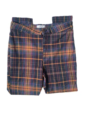 Free People Plaid Cropped Skinny Pants thumbnail 3