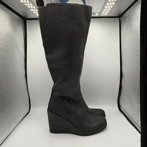 Zodiac Womens IGGY Faux Leather Knee-High Tall Wedge Boots‎ Shoes Sz 7.5 thumbnail 4