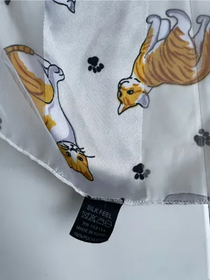 Unbranded Silky Cat Scarf White thumbnail 2