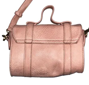 Anthropologie Aidy Pink Faux Leather Barrel Bag thumbnail 6