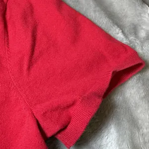 Lands End Womens Size Small Red Supima Cotton Blend Short Sleeve Sweater Top thumbnail 11