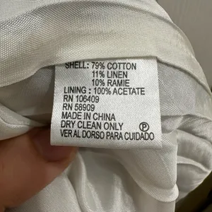 Linen Cotton Blend Antonio Melani Striped Sleeveless Dress 0 XS Natural Fibers thumbnail 8