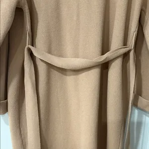 Women's Tan Belted Coat Size XL thumbnail 11