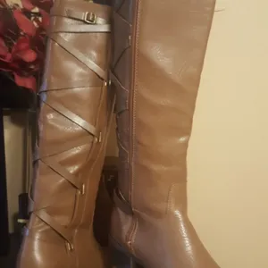 Jasmine Tall Tan Riding Boots Size 8 thumbnail 7