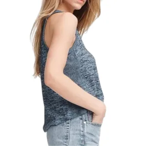 Rag & Bone Women’s Size S Blue Black Space Dye Ramona V-Neck Sleeveless Tank Top thumbnail 4