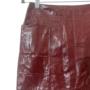 ANTHROPOLOGIE Maeve Faux Patent Leather‎ Mini Skirt Sz 2 thumbnail 4