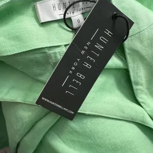 Hunter Bell Chase Culotte Wide Leg Pants in Mint Green Linen Size US 0‎ thumbnail 12