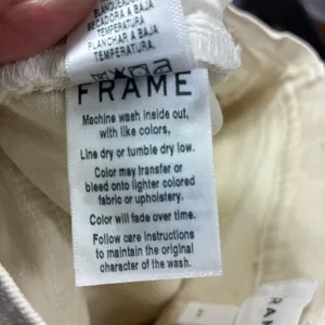 Frame Le High‎ Straight Jeans Women 27 White High Rise Denim Designer Denim thumbnail 6