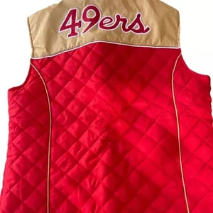 San Francisco 49ers Officially Licensed NFL Vest Womens Sz Small thumbnail 7
