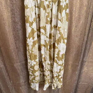 Billabong Green Ivory Your Babe Floral‎ Midi Lightweight Dress Medium thumbnail 7
