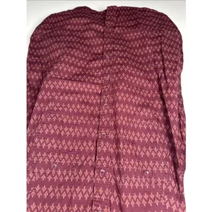 Duluth Large Womens Long Top or Mini Dress Organic‎ Cotton Burgundy Sleeveless thumbnail 3