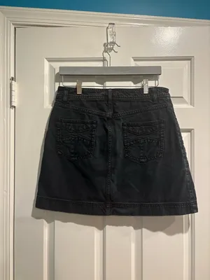 Free People mini denim skirt snaps denim sz 31 M thumbnail 2
