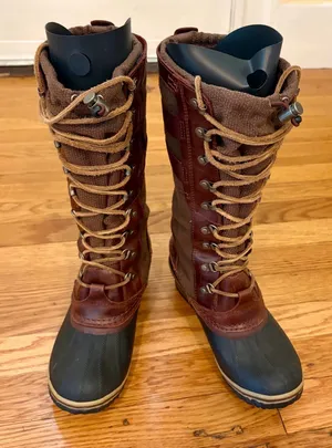 Sorel Conquest Carly II Waterproof Tall Winter Snow Boots Women's Size 7 Brown thumbnail 1