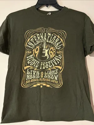 International Music Festival Shirt large Green Crew Neck Short Sleeve Casual thumbnail 1