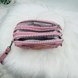 Cotton Candy Pink Small Wallet or Cosmetic Wristlet thumbnail 2