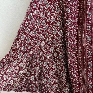 American Eagle Outfitters Burgundy and White Patterned Kimono thumbnail 2