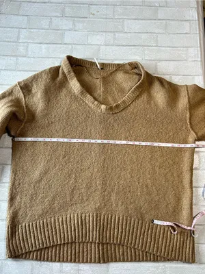 Free People Brookeside Women's Oversized Sweater Tan Size XL thumbnail 6
