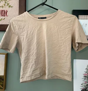 ZARA Crop Top tan  thumbnail 1