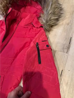 **SALE TODAY ONLY** DKNY pink hooded puffer jacket with faux fur trim thumbnail 7