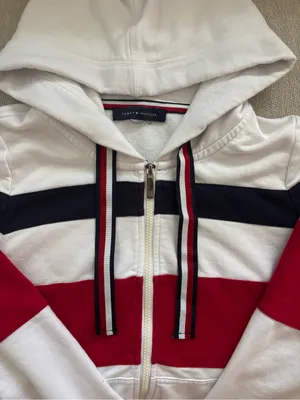 Tommy Hilfiger White/Red/Navy Zip-Up Hoodie thumbnail 2