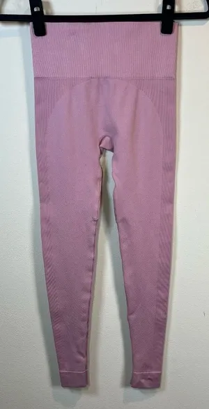 Set Active Sculptflex Ribbed Seamless Leggings Lilac Purple Athletic Gym Sz XS/S thumbnail 1