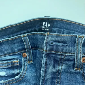 Gap • Medium Blue True Skinny Destructed Jeans thumbnail 4