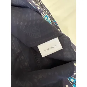 Tory Burch Camilla Dasha Silk Blue and Black Print Dress Size 4 thumbnail 8