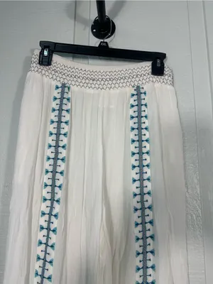 Goa White Wide Leg White Pants Size Medium EUC thumbnail 4