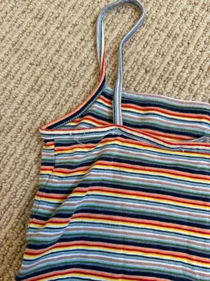 Brandy Melville Rainbow Striped Tank Top thumbnail 5