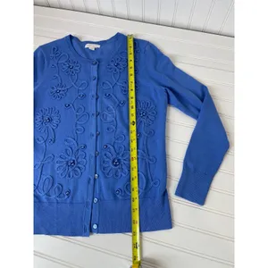 Ralph Lauren CHARTER CLUB Womens Embellished Cardigan Sweater Topper Size XS thumbnail 4
