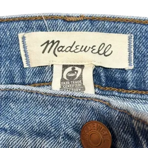 Madewell The Perfect Vintage Jean Ainsworth Wash‎ Size 25 Raw Hem High Waist thumbnail 5